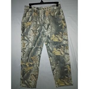 Wrangler Authentic Jeans Mens 36x30 (36x29) Realtree Hardwoods Double Knee Hunt